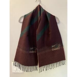 Danielli Wool Scarf Shawl Country Man Dog Woods Scene Made in Italy Old Money